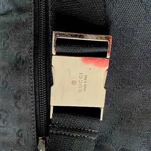 Gucci belt bag classic black GG canvas